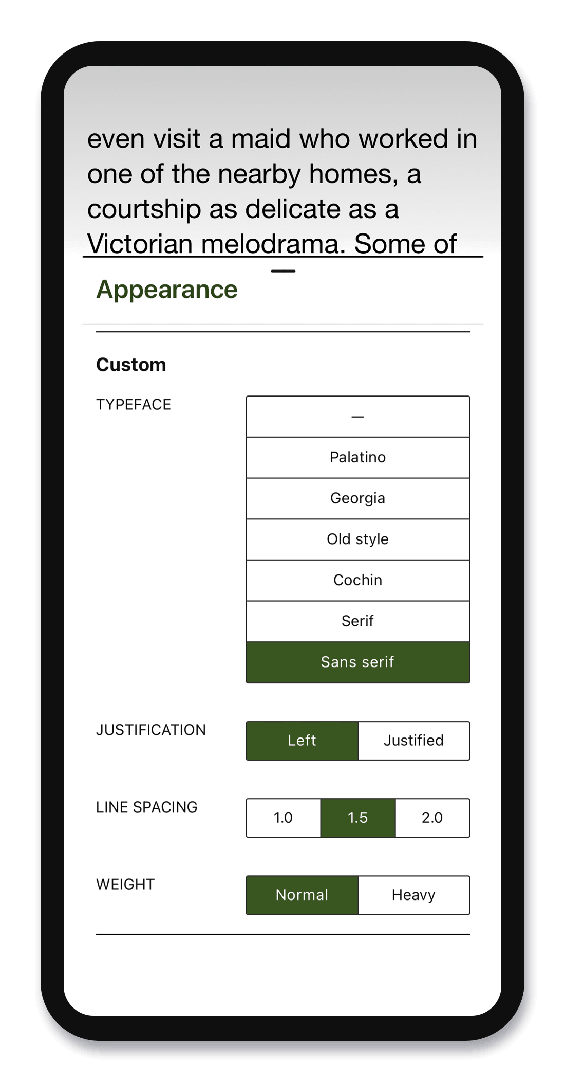 eBook Reader Settings